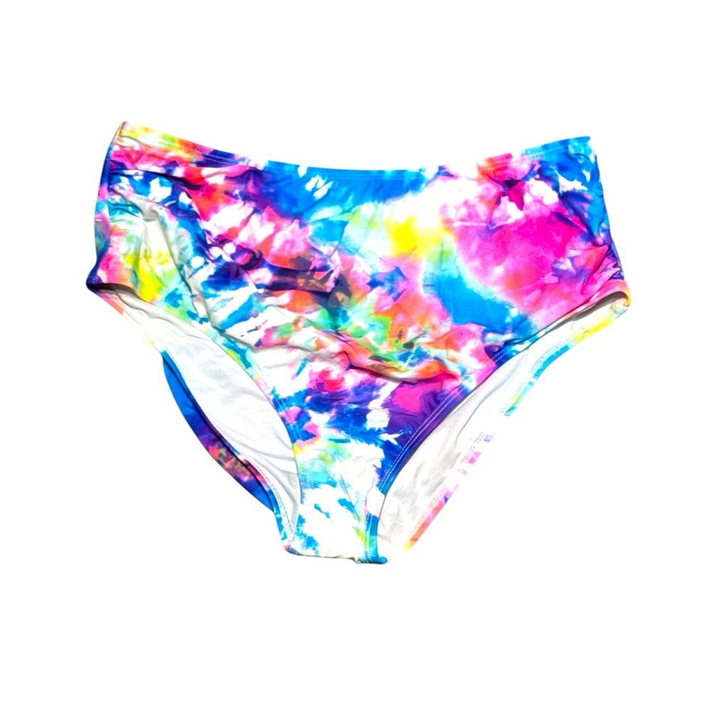 Kohl's Rainbow Tie-Dye High Waist Bikini Bottom